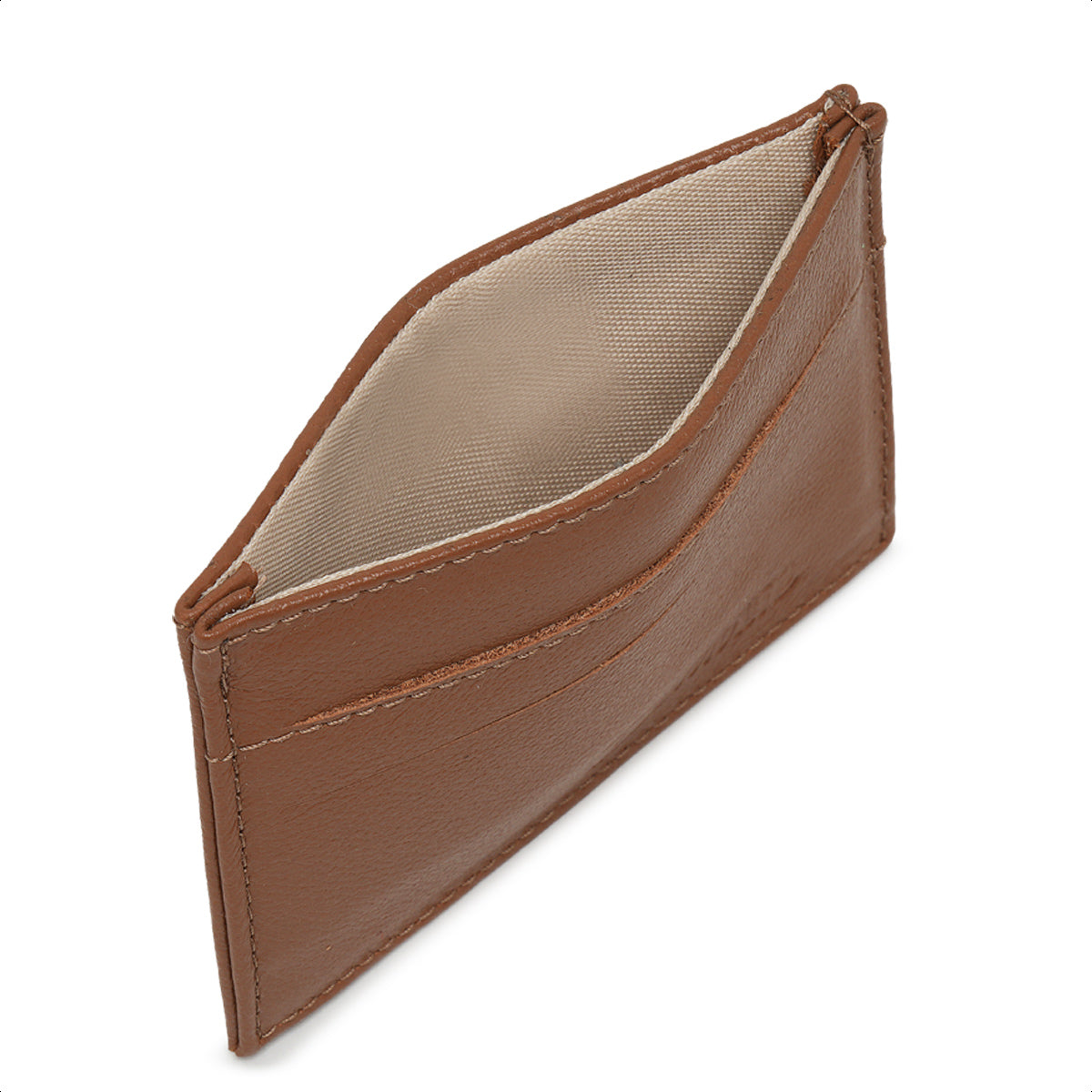 Porta Cartão Liz em Couro Legítimo Camel