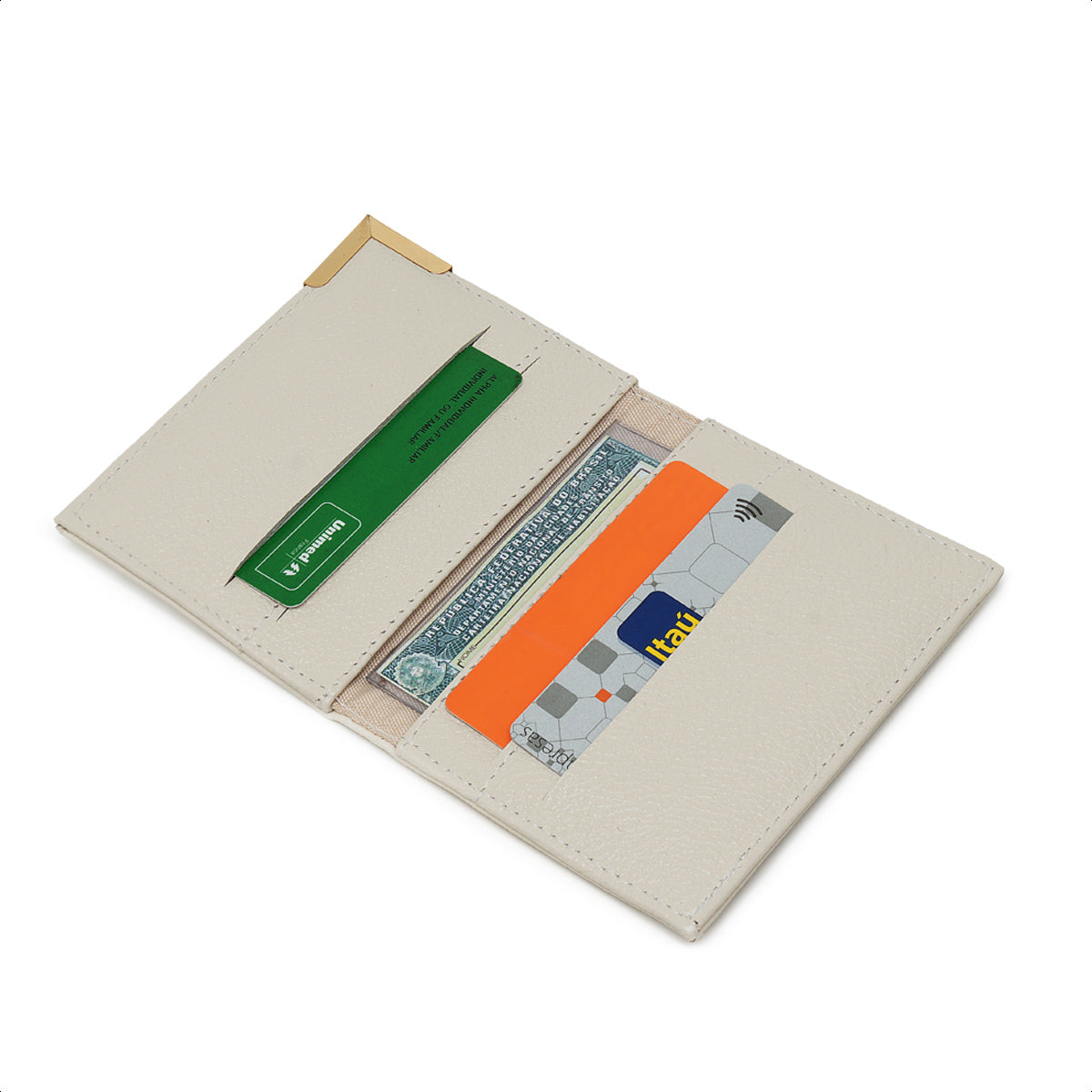 Carteira Feminina Jasmim em Couro Legítimo Off White