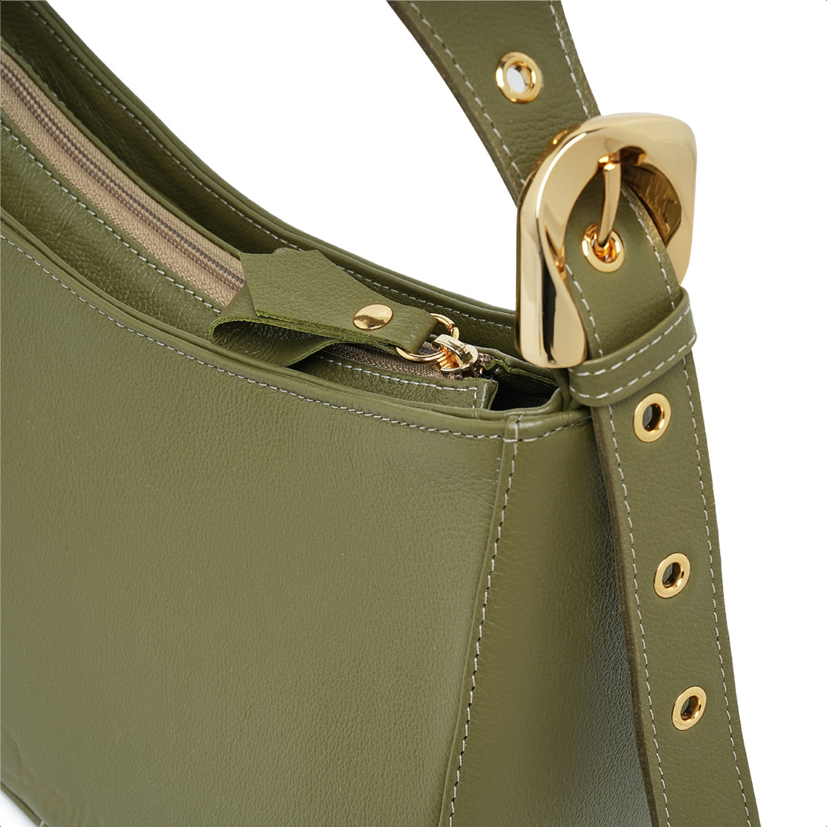 Bolsa Magnólia Hand Bag Couro Sálvia