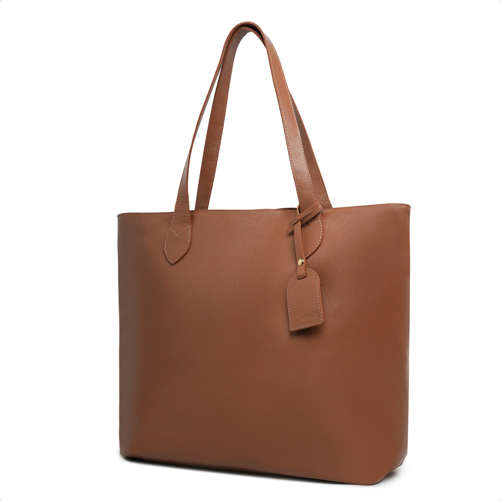 Bolsa Dália Tote Sacola Couro Marrom