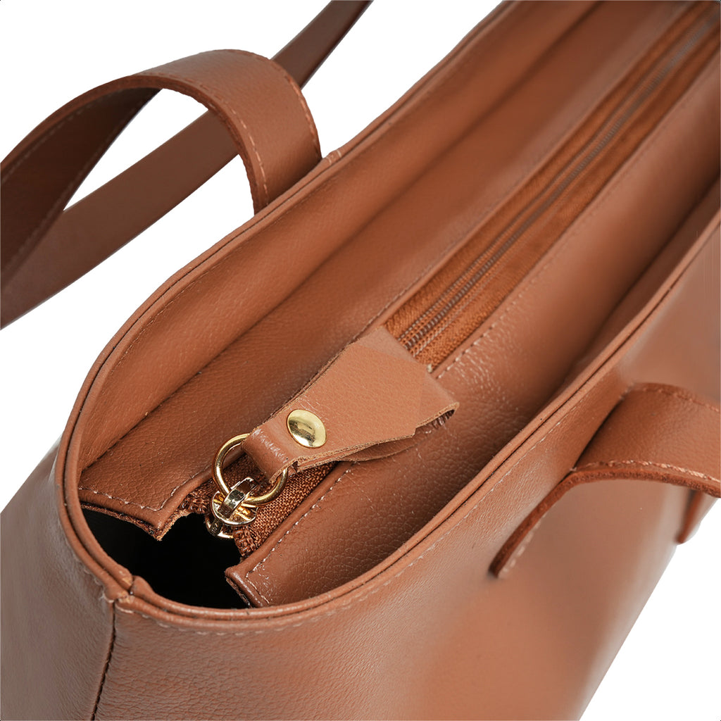 Bolsa Dália Tote Sacola Couro Marrom