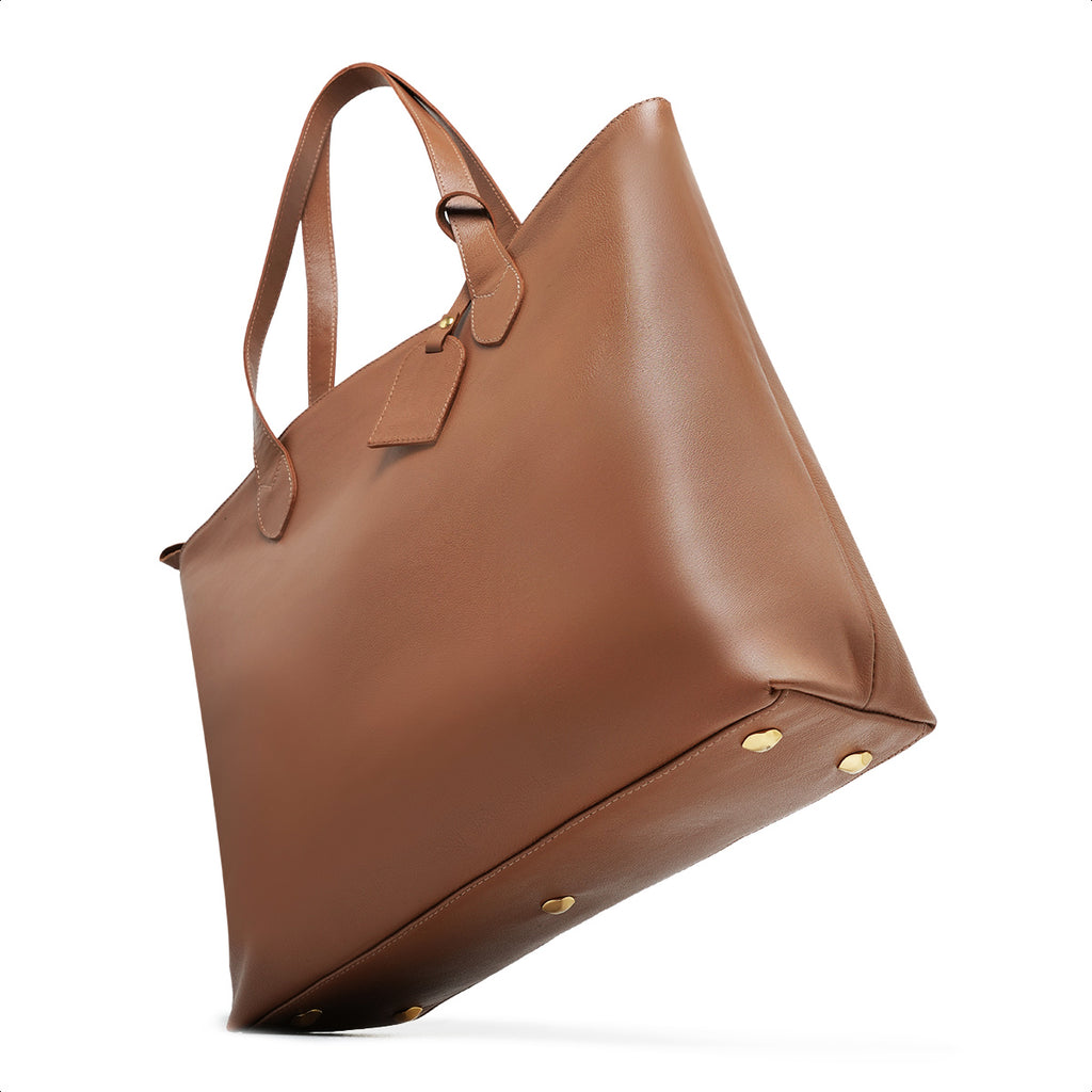 Bolsa Dália Tote Sacola Couro Marrom