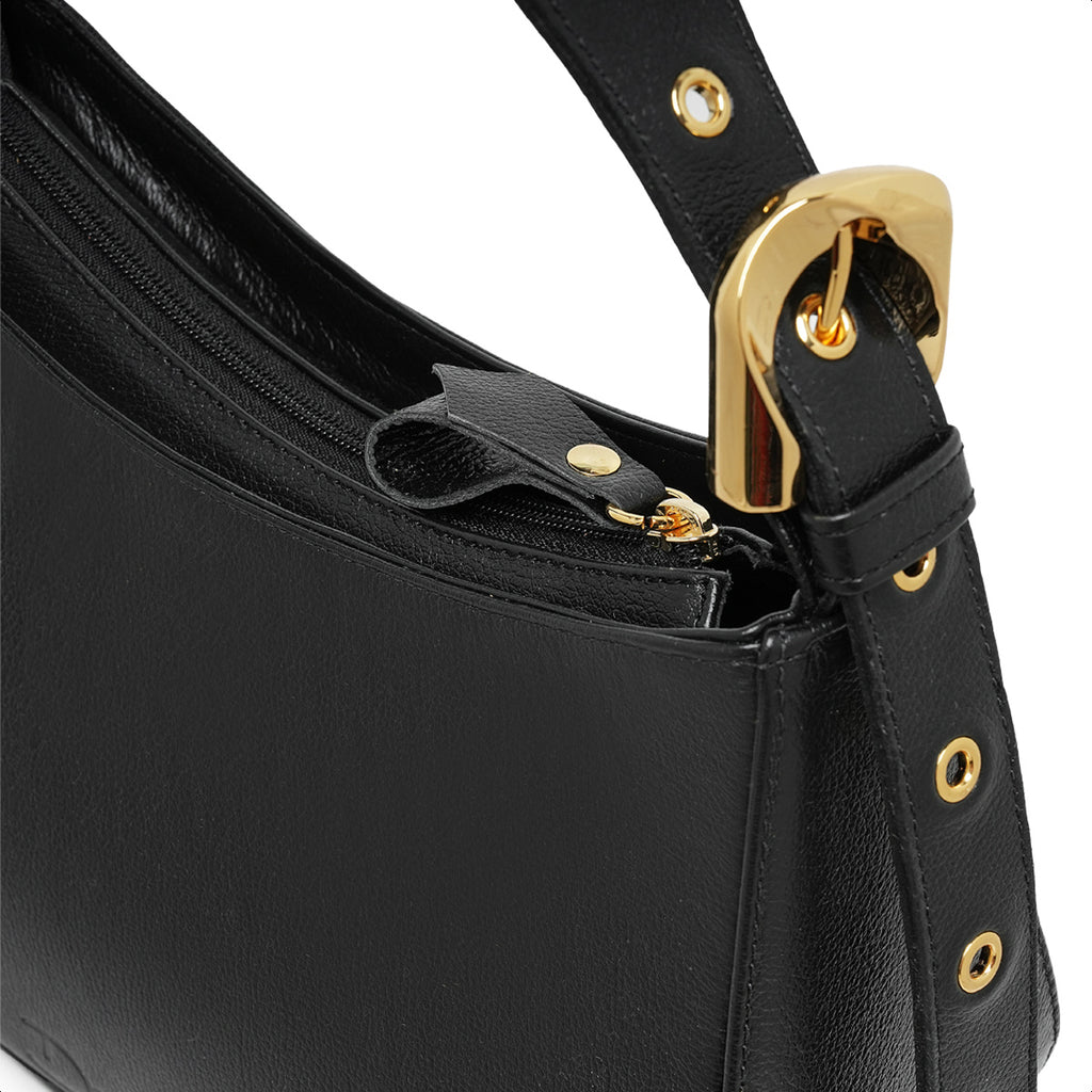 Bolsa Magnólia Hand Bag Couro Preta