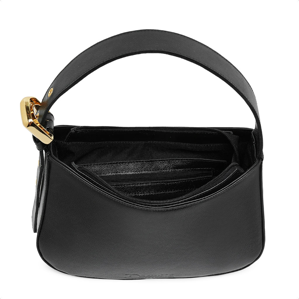 Bolsa Magnólia Hand Bag Couro Preta