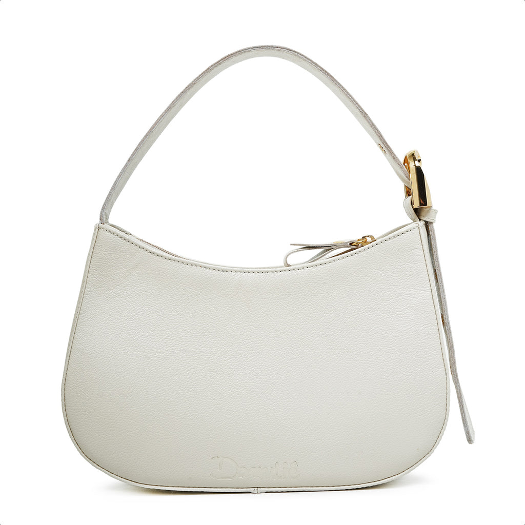 Bolsa Magnólia Hand Bag Couro Off White