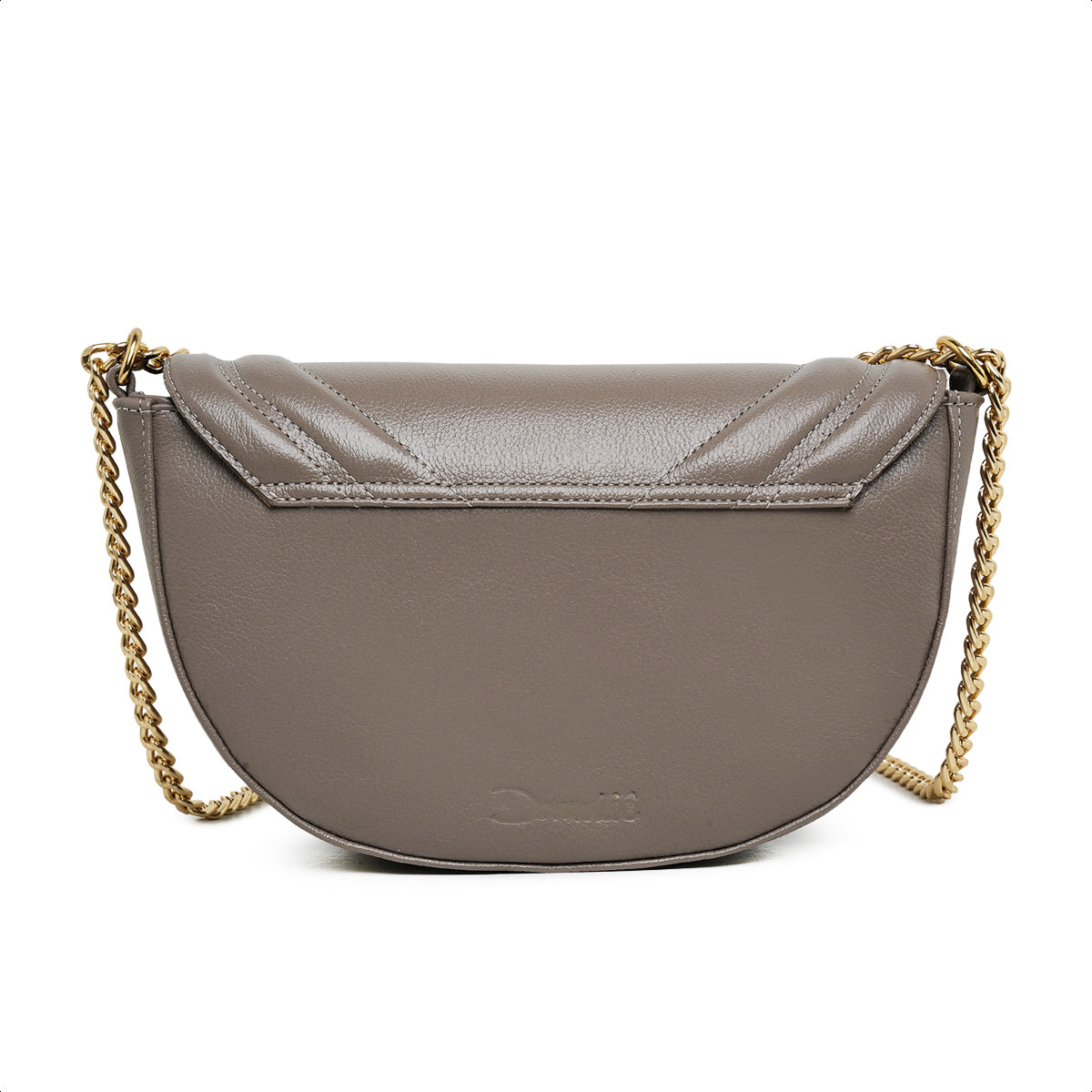 Bolsa Íris Mini Bag Meia Lua Couro Fendi