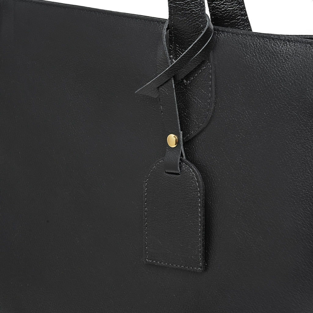 Bolsa Dália Tote Sacola Couro Preto