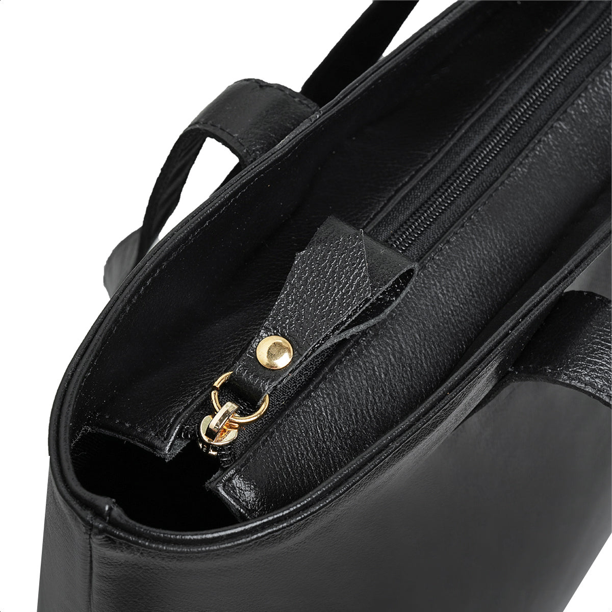 Bolsa Dália Tote Sacola Couro Preto